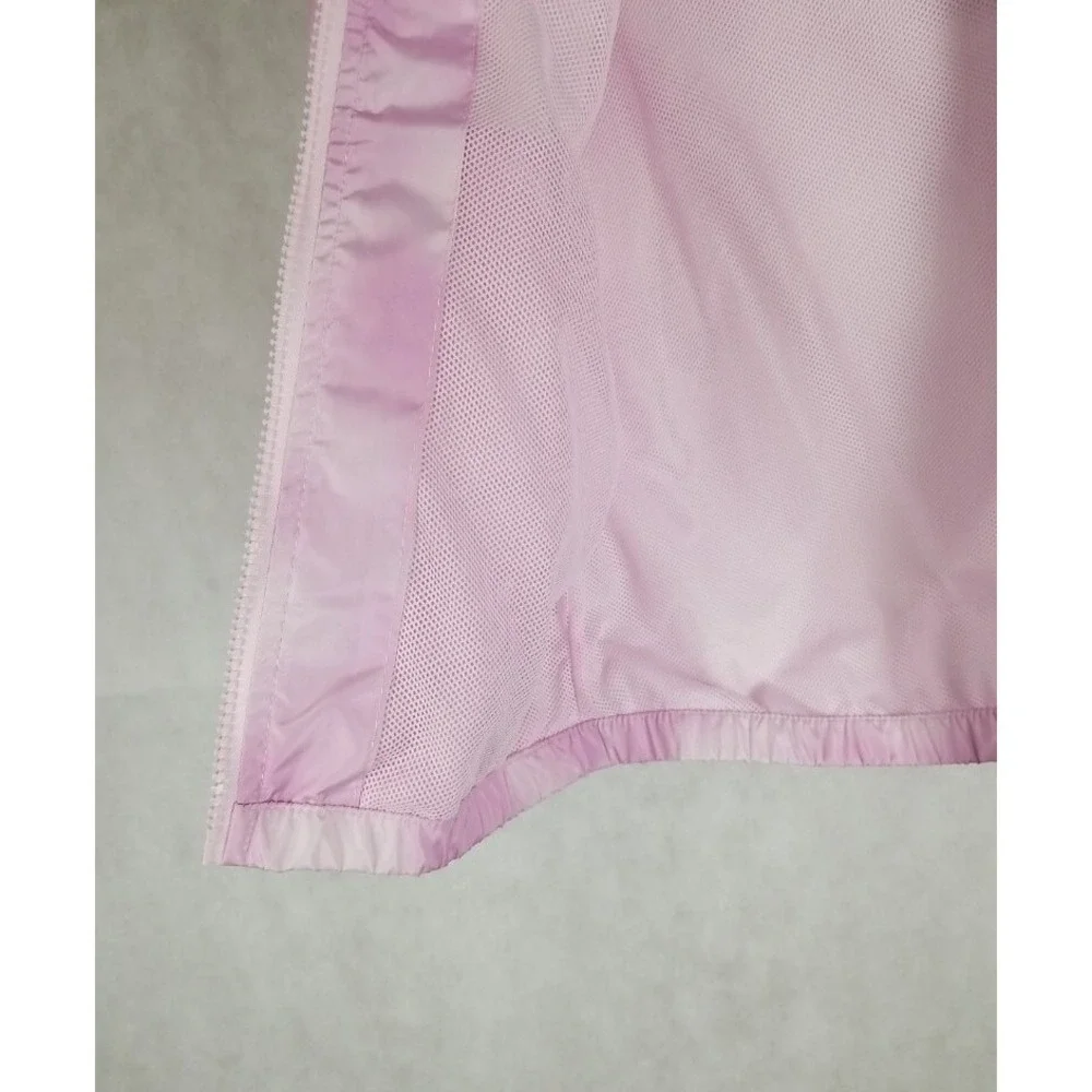 Puma Jacket Girls Size Medium‎ Hooded Full Zip Light Windbreaker Pink NEW